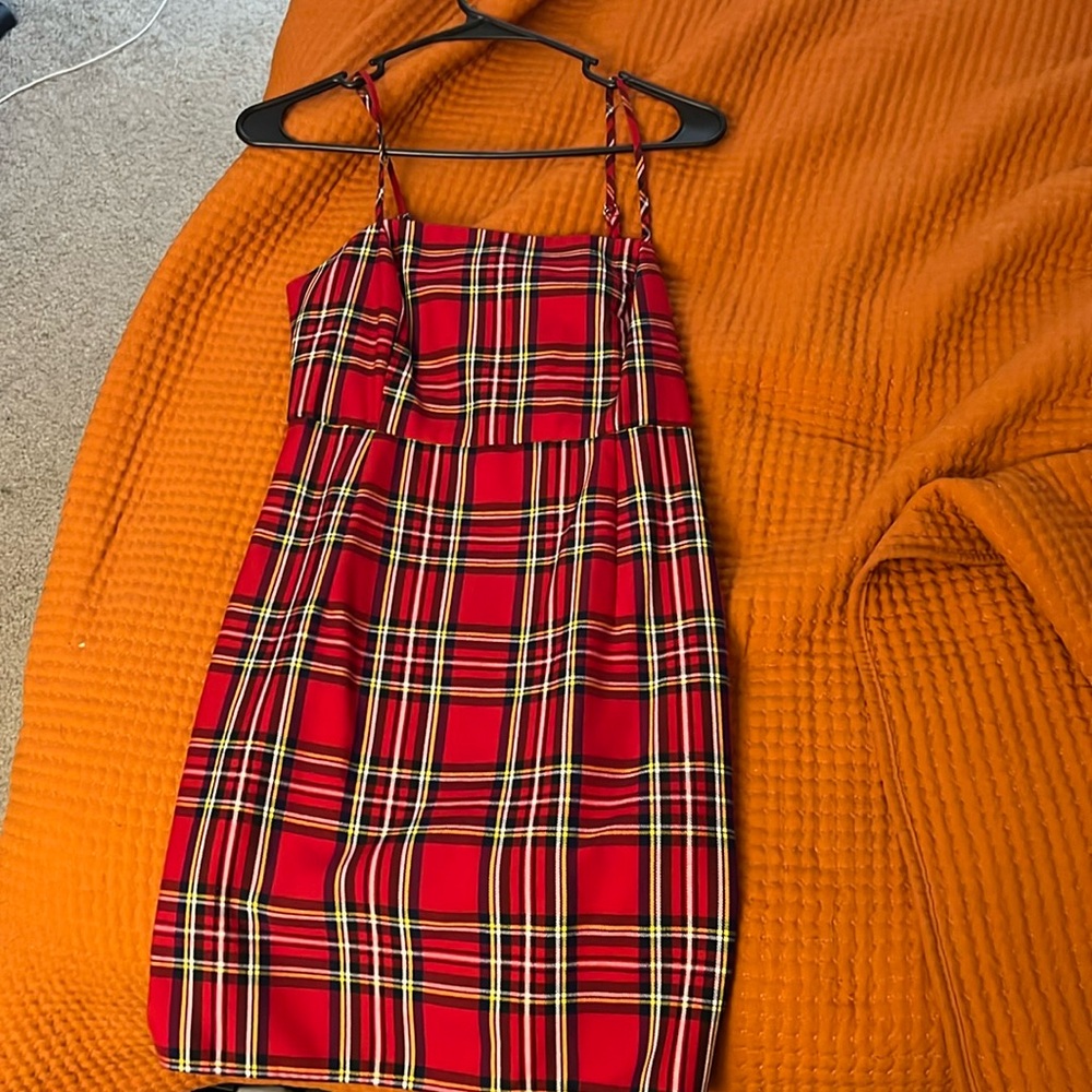 Red Plaid Dress